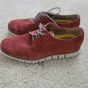 Cole Haan ZeroGrand Rust Orange Suede Lace Up Sneaker Oxfords 8.5M